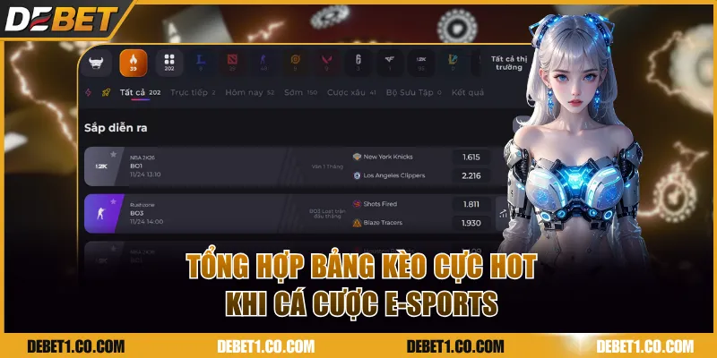 Tổng hợp bảng kèo cực hot khi cá cược E-Sports